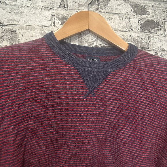 EUC J.Crew Men's Cotton Terry Striped Sweater Size Medium - Picture 3 of 10